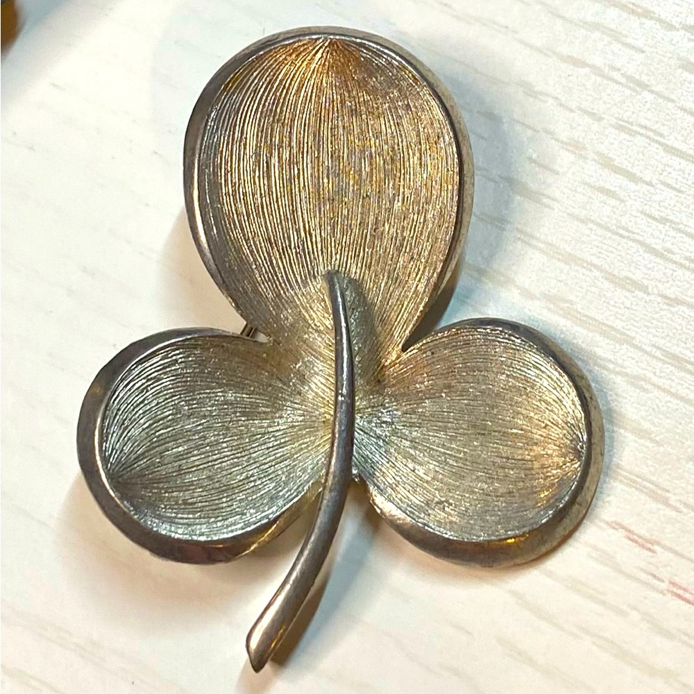Vintage Alan J Three Leaf Clover Pin/Brooch